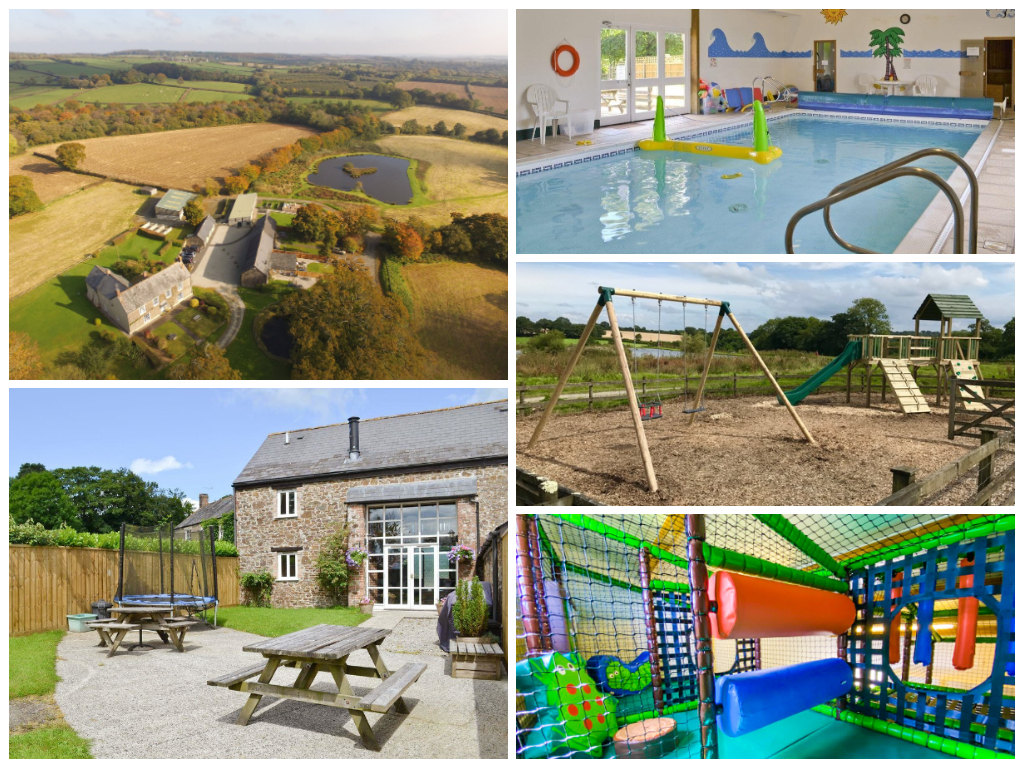 collage of images showing child friendly holidays at libbear barton