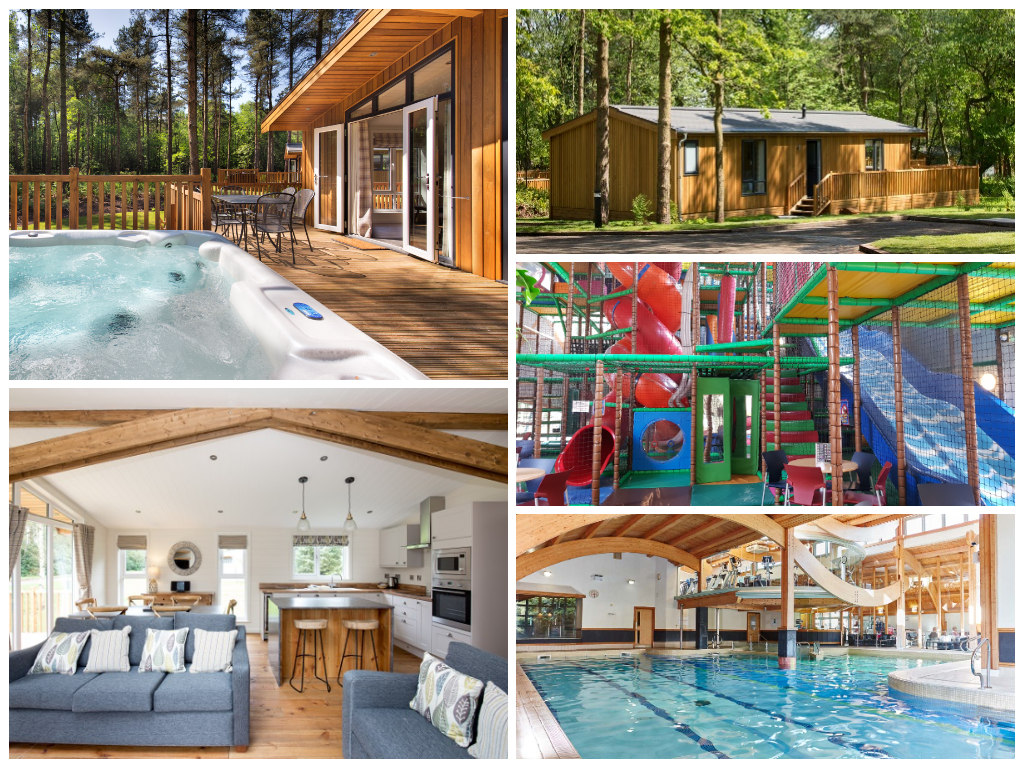 collage of images showing child and family friendly holidays at darwin forest peak district