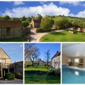 a collage of photos showing middlewick holiday cottages