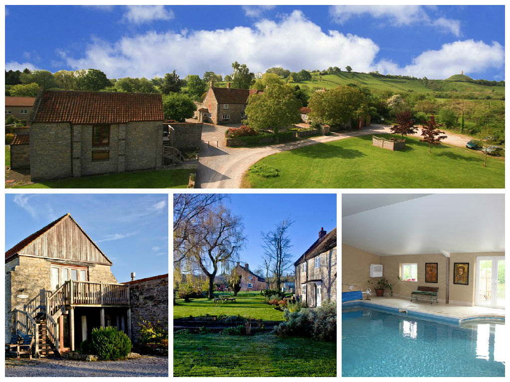 a collage of photos showing middlewick holiday cottages