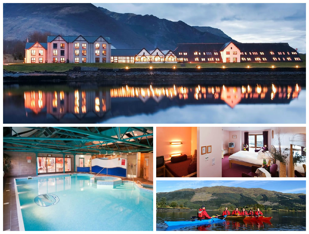 collage of images showing the Isles of Glencoe Hotel