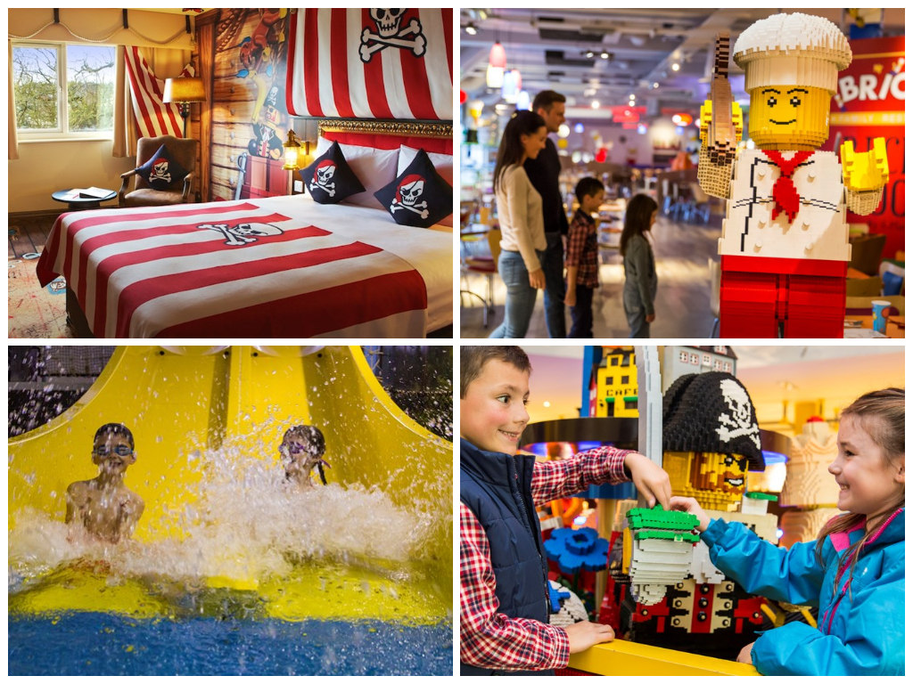 collage of images showing legoland windsor resort hotels