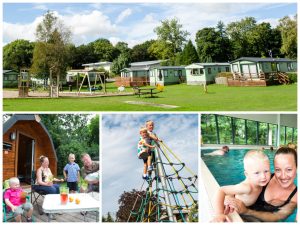 collage showing child and family friendly lake district holidays at fell end holiday park