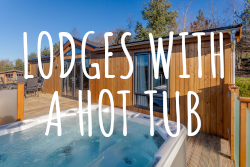 family lodges with a hot tub