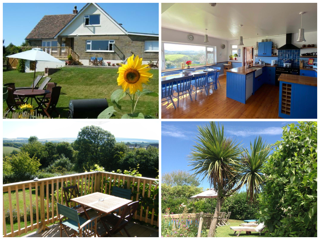 collage of images showing child friendly isle of wight holidays at three gables