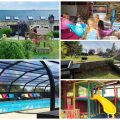 collage of images showing child and family friendly french holidays at emerald coast gites