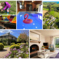 collage of images showing child and family friendly devon holidays at nethway farm