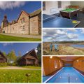 collage of images showing child and family friendly Scottish holidays at Tomich Holidays