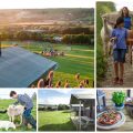 collage of images showing child and family friendly holidays at east shilvinghampton farm