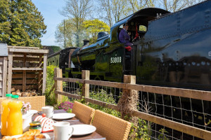 railway cottage and carriage