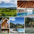 collage of images showing child and family friendly holidays at budock vean hotel and spa